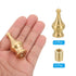PATIKIL 22 45mm 3 Set x Lamp Finials Caps Knob, Solid Brass Lamp Shade Top Decoration Screw Cap Nuts with Brass