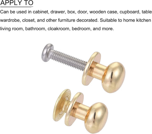 Mini Drawer Pulls, 12Pcs Zinc Alloy Round Knobs with Screws for Home Cabinet Handles
