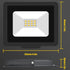 AUXTINGS 10W LED Flood Lights Outdoor Security Lights, 1000LM Warm White Spot Light for Yard, IP66 Waterproof