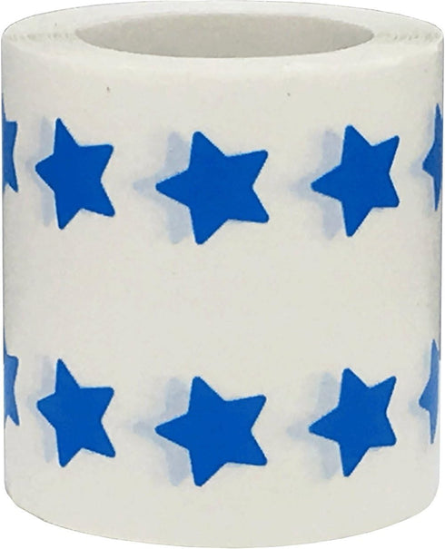 Blue Star Shape Stickers, 0.50 Inch, 1,000 Adhesive Labels
