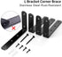 5" 3" 35lb/15KG Pack 4, YUMORE L Bracket, x Max Load: Heavy Duty Stainless Steel Solid Shelf Support Corner Brace Joint