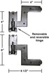 6.5" Renovators Supply Manufacturing Wrought Iron Lift-Off Pintle Shutter Hinges Black Colonial Window & Gate Hardware