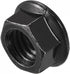 uxcell M10 20pcs Serrated Flange Hex Lock Nuts, Carbon Steel Black Oxide Finished