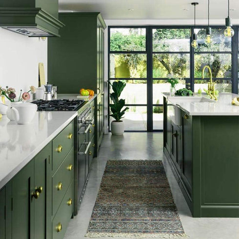 Yasinet 17.7" x197" Dark Green Wallpaper: Green Peel and Stick Contact Paper for Waterproof Self-Adhesive Removable Wall