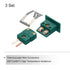 MECCANIXITY R/S Type Thermocouple Wire Connectors, Male Plug with Panel Mount Mini Socket, High Temperature