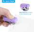 PATIKIL Stapler Set, Metal Portable Desktop Office Stationery, No Jams Stapler with 400 Staples, Purple