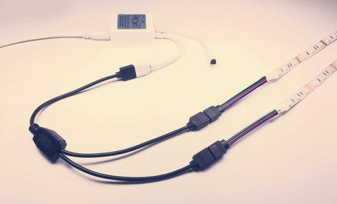 TronicsPros 2pcs 4 2 1 2 5050 3528 2835 12inch, Pin RGB LED Strip Splitter Cable Way to Splitter Connector SMD RGB LED