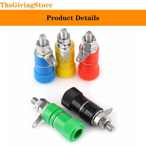 20 PCS Binding Posts Terminal, Female Socket Jack for 4mm Banana Plug Connector, Electronic Test Equipment (5 Color)