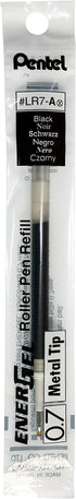 Pentel LR7ABX Gel Pen Refills, 0.7mm Fine, Black Ink - 12/BX, f/EnerGel