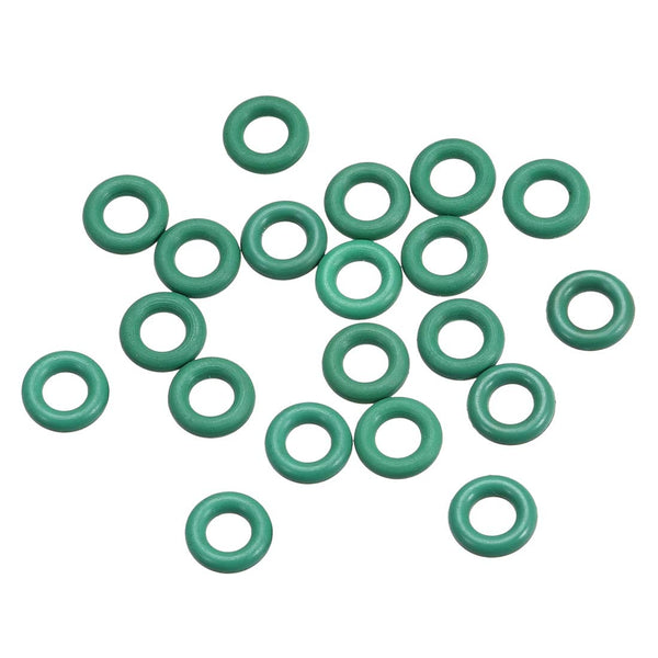 uxcell Fluorine Rubber O-Rings, 6mm OD 3mm ID 1.5mm Width FKM Seal Gasket, Green, Pack of 20 for Vehicle Plumbing