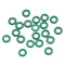 uxcell Fluorine Rubber O-Rings, 6mm OD 3mm ID 1.5mm Width FKM Seal Gasket, Green, Pack of 20 for Vehicle Plumbing