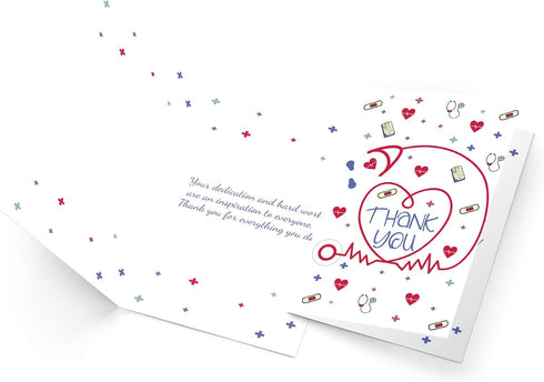 Packaged Prime Greetings Thank You Card For Healthcare, Nurse, Doctor, Made in America, Eco-Friendly, Thick Card Stock