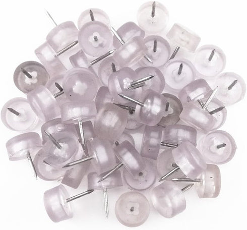 Yueton 50pcs 20mm Anti-Slip Rubber Pad Furniture Chair Leg Feet Pads for Wood Floor Protectors (Clear)