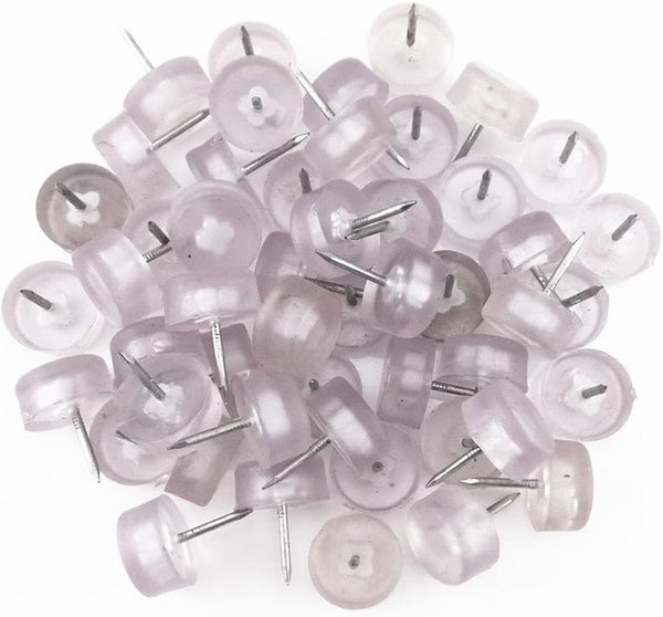 Yueton 50pcs 20mm Anti-Slip Rubber Pad Furniture Chair Leg Feet Pads for Wood Floor Protectors (Clear)