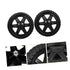 ELAYARD 2pcs Replacement Wheels for Small Rolling Cart Industrial Casters Generator Stroller Game Cart Easy Install