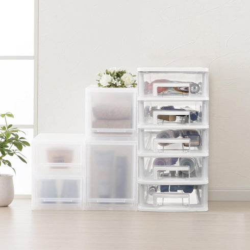 Drawer Storage Plastic Drawers Organizer: 5-layer Office Desk Organizer with Drawers, Small Plastic Drawers Organizer