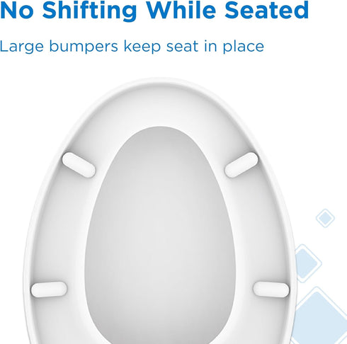GC550126 Gerber Soft-Close Elongated Toilet Seat with One-Button Quick-Release, Top-Mount Installation, Non-Slip