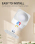 4PC 360 Universal Wall Light Base, Magnetic Swivel Mount with Adhesive Tape & Hardware Kit, Easy No-Tool Replacement