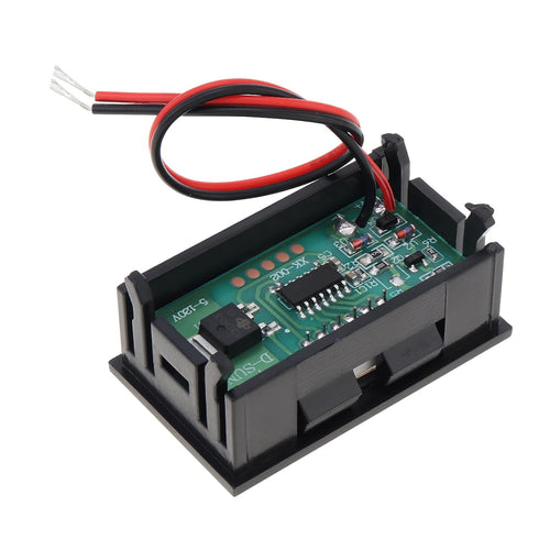 5 Pack Digital Mini Voltmeter DC 5-120V with 0.56 inch LED Display for Motorcycle Battery Monitor (Red)