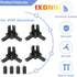 4Set 4040 3-Way End Corner Bracket with M6x12mm Screws for 4040 Aluminum Extrusion Accessories, Black