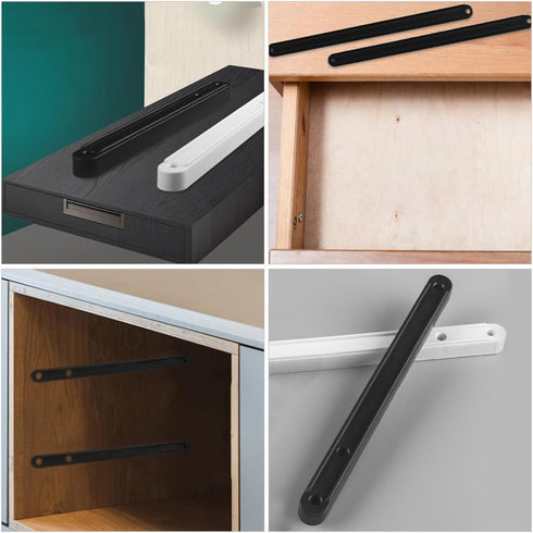 DIKACA 2pcs 180mm Side Mount Drawer Slides Cabinet Slides Dresser Drawer Track Guides Furniture for Wardrobe