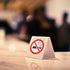 HYBSK No Smoking Logo Labels Glossy Paper Public Warning Stickers, 1.5" Round, 500 Total Per Roll