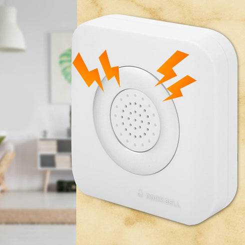12V Wired Doorbell, 90dB Door Bell Chime, Home Access Control System with No Install Battery for Safety