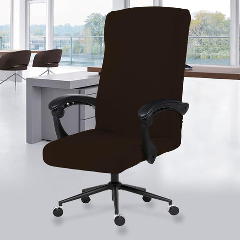 Stretch Computer Office Chair Cover with Durable Zipper, Universal Washable Removable Spandex Slipcovers for Dogs,