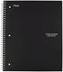 Five Star Spiral Notebook, 1 Subject, Wide Ruled, 100 Sheets, 8" x 10-1/2", Black, Water Resistant Cover, Fights Ink