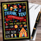 The Card Zoo Black Kids Circus Carnival Clown Personalized Childrens Birthday Party Thank You Cards