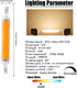 118mm 20W R7S LED Bulb (4 Pack) 200W Halogen Equivalent 118mm J-Type High Brightness 20W 120V R7S Base 3000K Warm White J Type T3 118mm Double Ended Flood Light 360 Beam Angle Landscape L by Edearkar