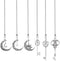 PLIGREAT 6 Pcs Ceiling Fan Pull Chain Extenders, 12" Moon Star Ceiling