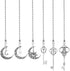 PLIGREAT 6 Pcs Ceiling Fan Pull Chain Extenders, 12" Moon Star Ceiling
