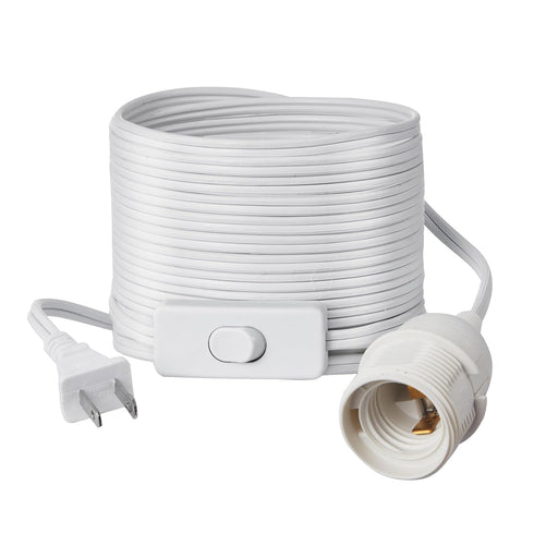 16ft 2 Pack E26 VEVOR Plug in Hanging Light Cord Kit, Lantern Extension Cords, Light Socket Lamp Cord Replacement