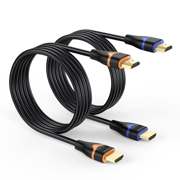 4K HDMI Cable 6.6FT 2-Pack, HDMI to HDMI Cable High Speed HDMI