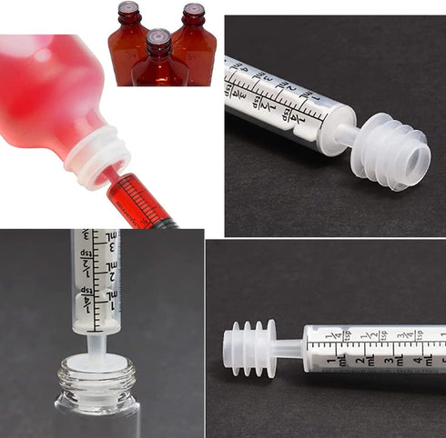 50PCS 21mm Medical Bottle Adapters, Press-in Medicine Bottle Adapter for Syringe, Oral Dispensers