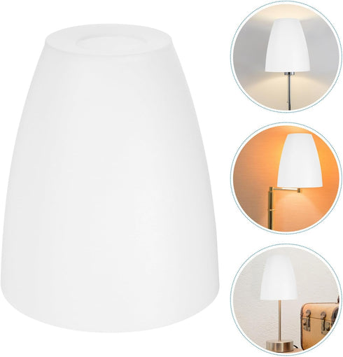 4X4 Inch E12 DOITOOL Plastic Lamp Shade Replacement Cover Flat Mouth Lamp Shade Cover for Floor and Table Lamps Light