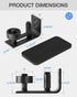 ZEKOO 2 PCS Adjustable Sliding Barn Door Floor Guide, 8 Setup Options, Flush Flat Bottom Design