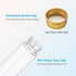 PATIKIL 110ml Test Tubes, 36pcs Clear Plastic Flat Bottom Containers with Caps for Bead Candy Bath Salt Storage, Gold
