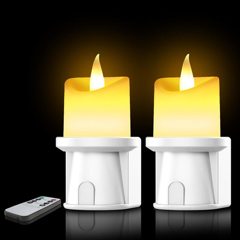 FriutShine Flameless Candles Night Light with Flickering Flame, Battery Operated LED Night Light,