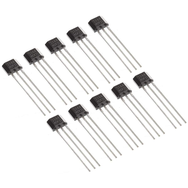 10pcs A3144 3144 Hall Effect Sensor Magnetic Detector, 3-Pin