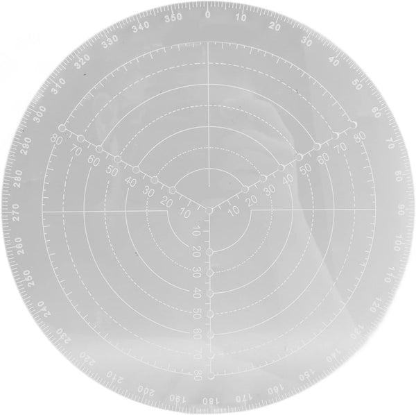 Round Center Finder with Clear Scales, Acrylic DIY Woodworking Circle Gauge (Small, 20cm Diameter)