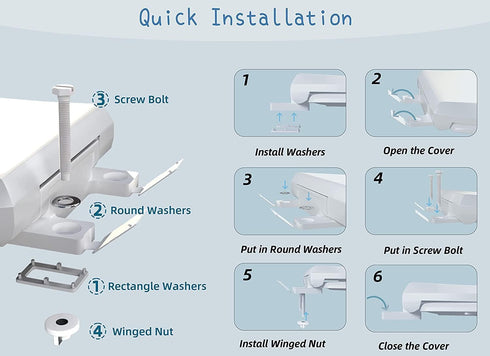 JINGZE Elongated Toilet Seat Adult/Child,Built-In Potty Training Seat, Soft Quiet Close Non-Slip Seat, Easy to Install
