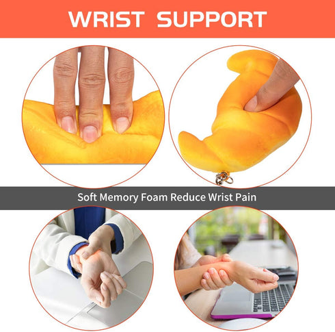 Soft Toast Bread Baguette Shape Anti-Skid Keyboard Wrist Rest Support & Mouse Wrist Support for Pain Relief