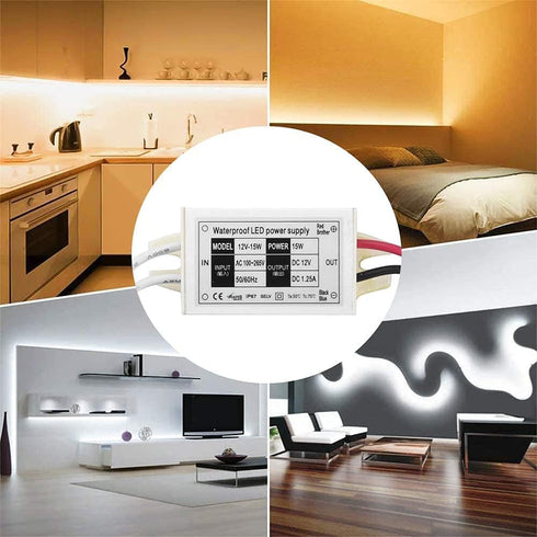 IP67 15W 12V 120VAC 12V MR11/MR16 Bulbs, (4-Pack) Klarlight Waterproof DC LED Power Supply - to DC Converter for LED