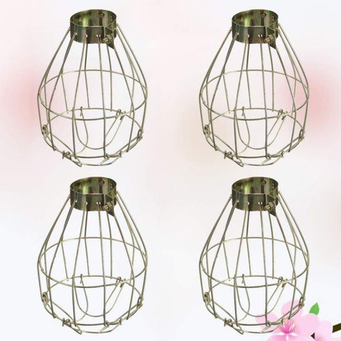 Bulbs 4Pcs Bulb Heat Lamp Bathroom Ceiling Fan Cover Vintage Light Cage Hanging Lamp Cover Industrial Lamp Cover
