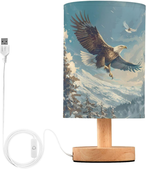 MFTJYO Eagle Lamp Vintage American Eagle Decor Bedside Table Lamp for Bedroom Living