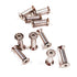 10PCS Knife Handle Bolt Rivets Scale Screw Fastener Nut Flat Hex Head Silver