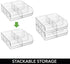 6 Closets, mDesign Plastic Home Office Wide Bin Organizer with Compartments for Cabinets, Drawers, Desks, Tables