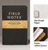 Field Notes 2-Pack Pitch Black Notebooks (4.75" X 7.5"), Dot-graph, 64 Pages | Thin Pocket Sized EDC Notebook With 90 GSM Paper & Paperback Cover | Work Notebooks For Note Taking | Made in the USA